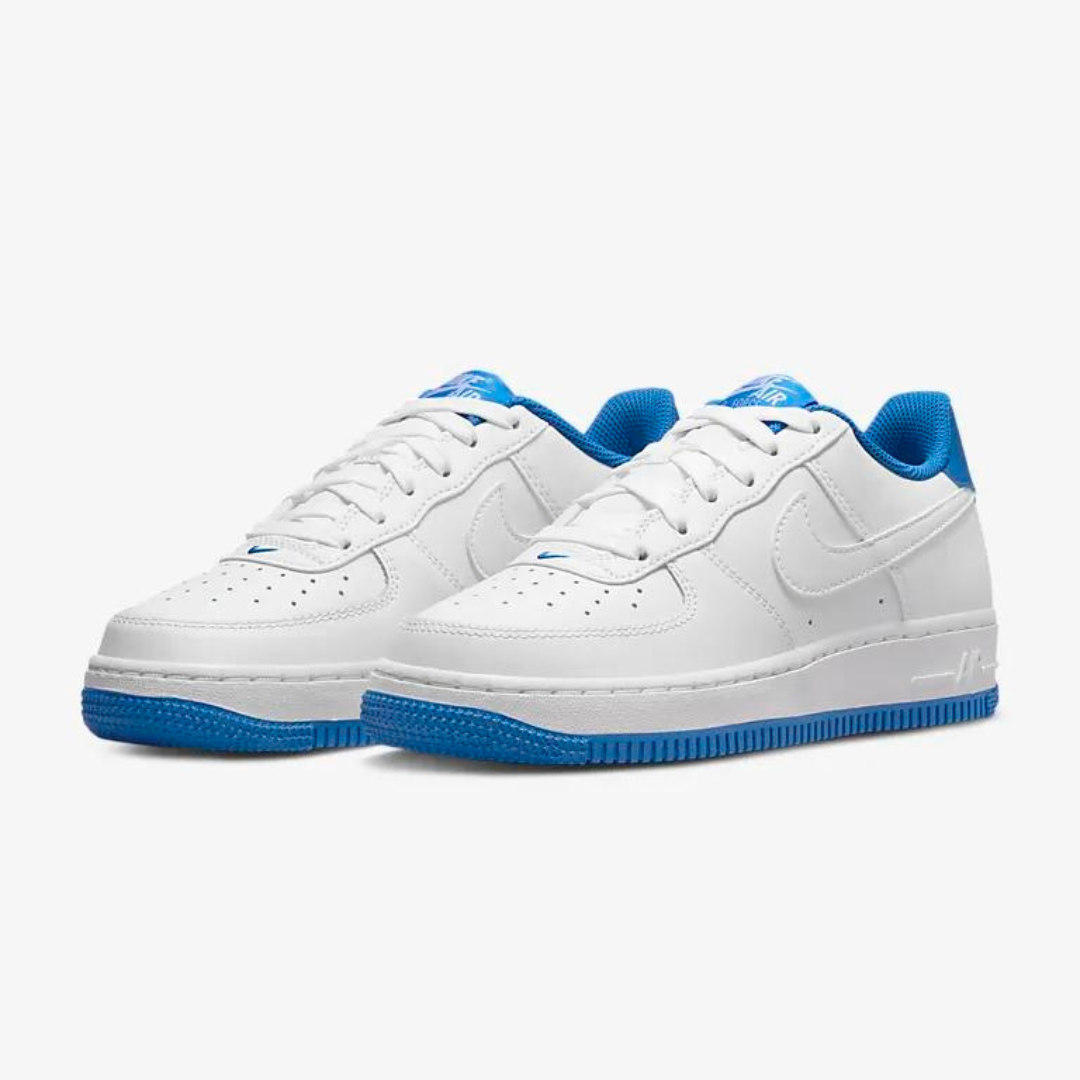 Kids Nike Air Force 1 - White Medium Blue